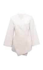 Moda Operandi Lake Studio Asymmetrical Cotton Jacket Size: 38