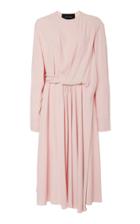 Cdric Charlier Draped Pleated Crepe Dress