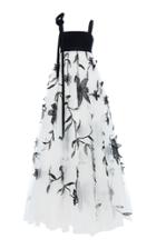 Oscar De La Renta Floral Embroidered Tulle Gown