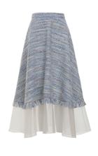 Moda Operandi Huishan Zhang Philomena Tweed Midi Skirt