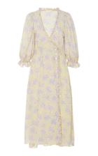 Moda Operandi Loveshackfancy Sarabeth Cotton Ruffle Neckline Dress Size: 00
