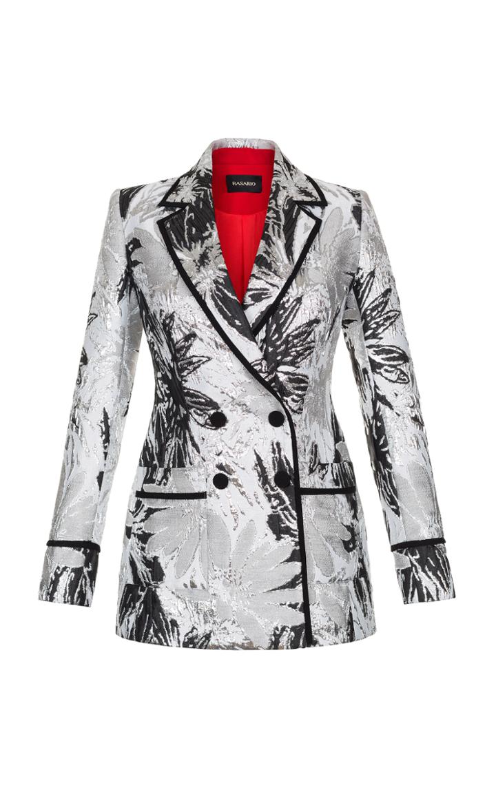 Rasario Double Breasted Jacquard Blazer