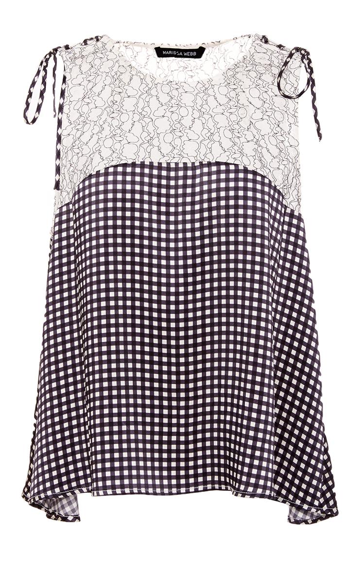 Marissa Webb Reed Gingham And Lace Blouse