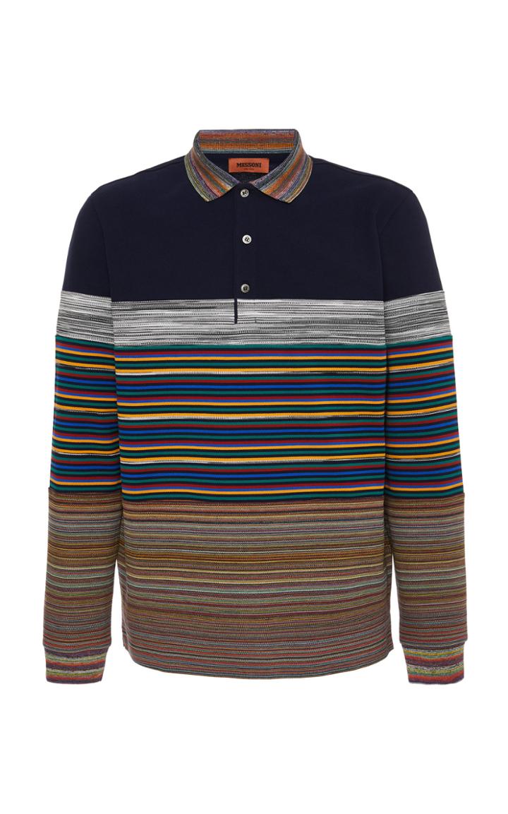 Missoni Striped Cotton-piqu Polo Shirt