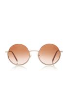 Miu Miu Round-frame Crystal-embellished Metal Sunglasses