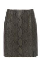 Akris Python Leather Pencil Skirt