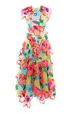 Christopher Kane Jumbo Floral Embroidered Dress