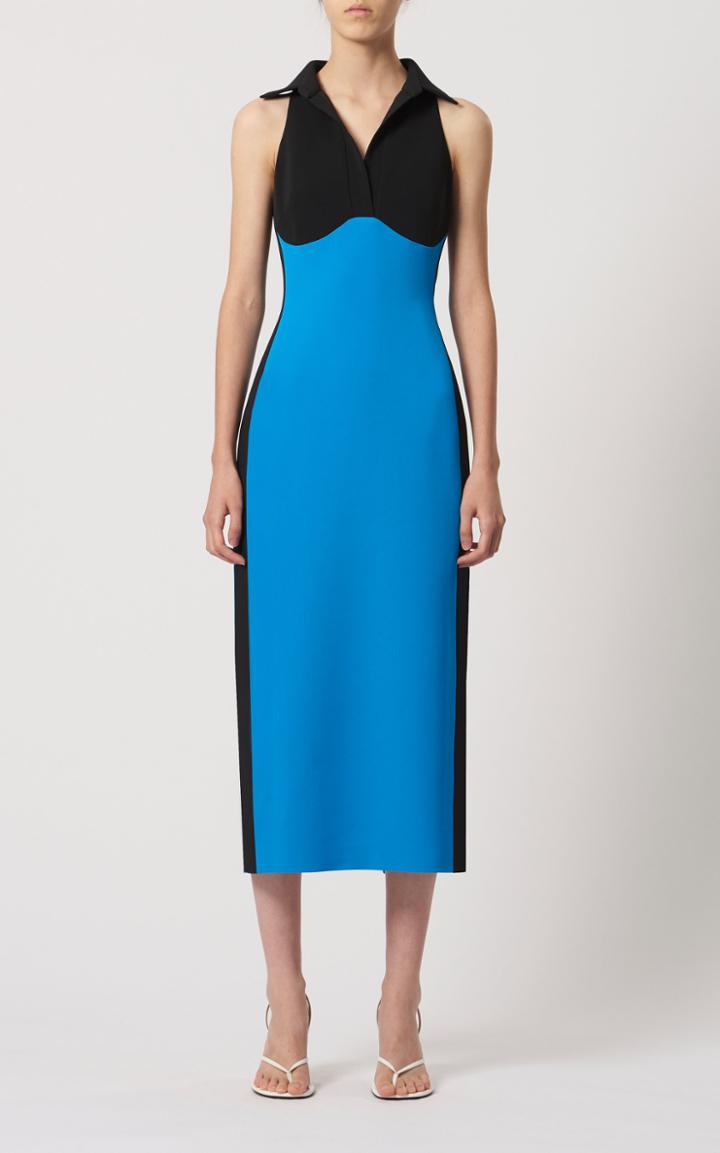 Moda Operandi David Koma Collared Jersey Pencil Dress