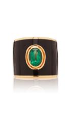 Gilan Hafsa 18k Rose Gold And Emerald Ring Size: 6.5
