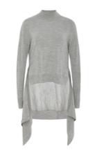 Tabula Rasa Grey Merino Wool High Low Sweater