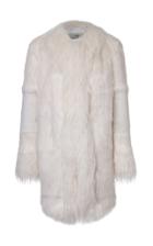 Marei 1998 Ipomoea Eco Fur-trimmed Collarless Coat