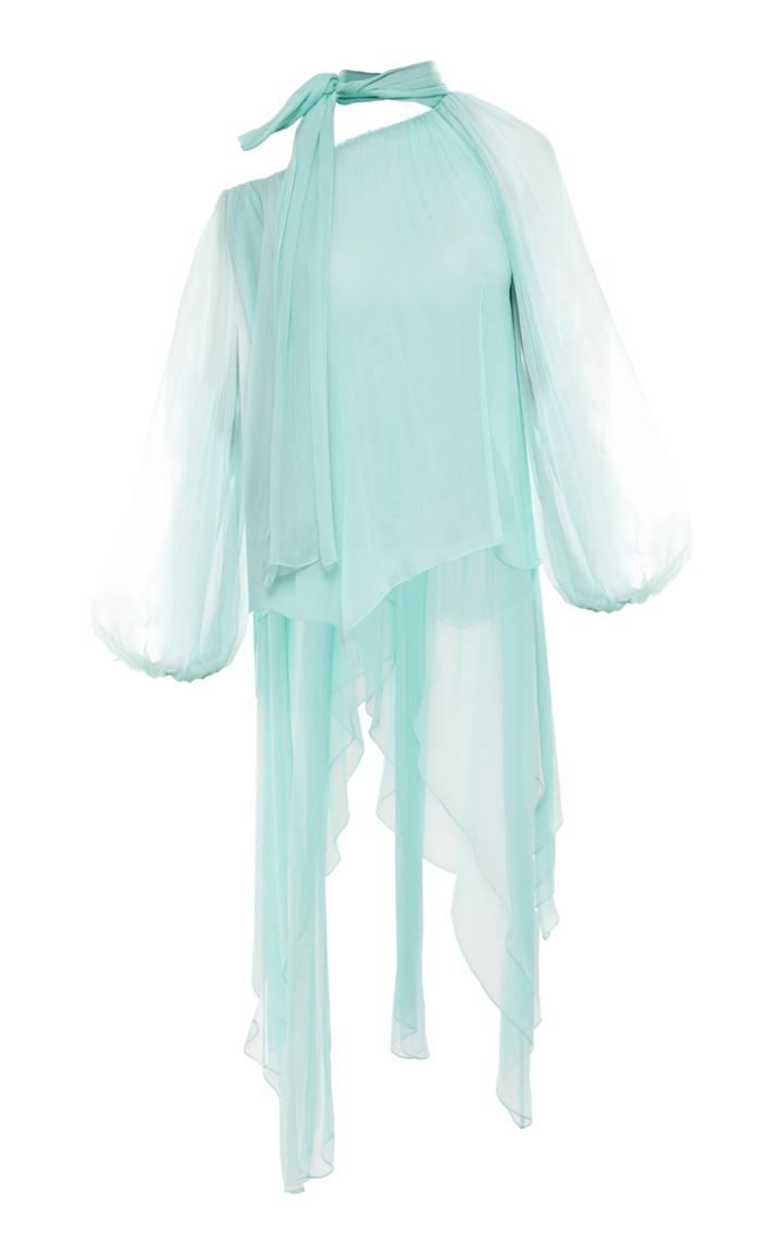 Anna October Sheer Long Pleated Blouse