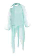Anna October Sheer Long Pleated Blouse