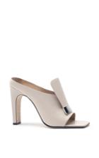 Sergio Rossi Neutral Leather Mules