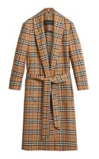 Burberry Checkered Wool Coat