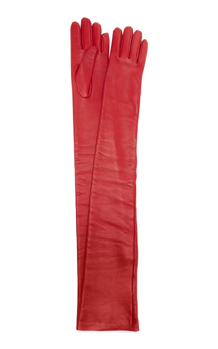Valentino Long Leather Gloves