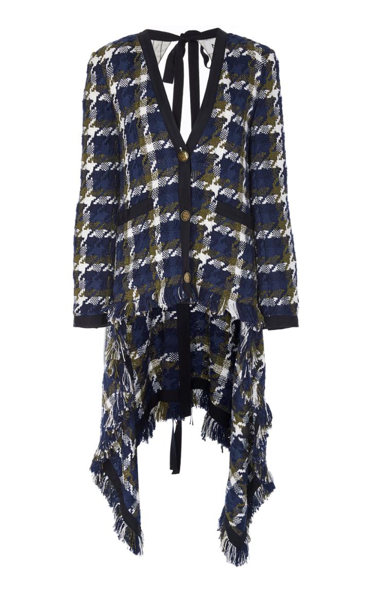 Monse Open Back Tweed Cardigan