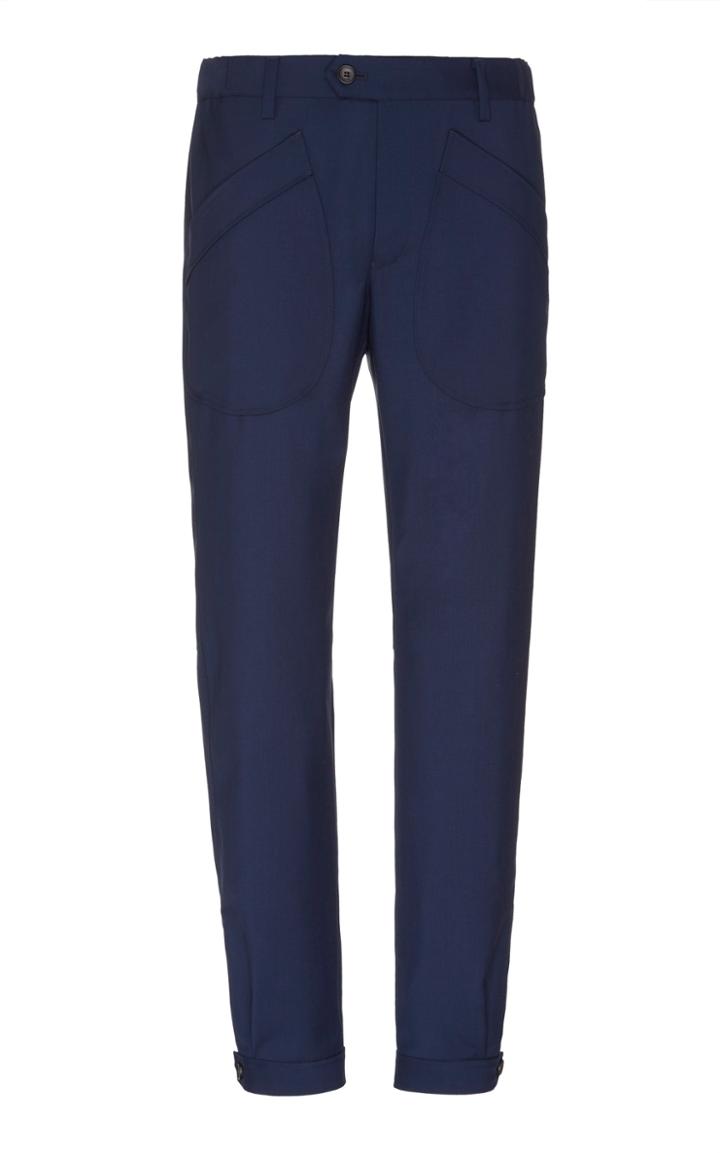 Lanvin Wool And Mohair-blend Slim-leg Pants