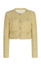 Moda Operandi Alessandra Rich Embellished Tweed Cropped Jacket Size: 38