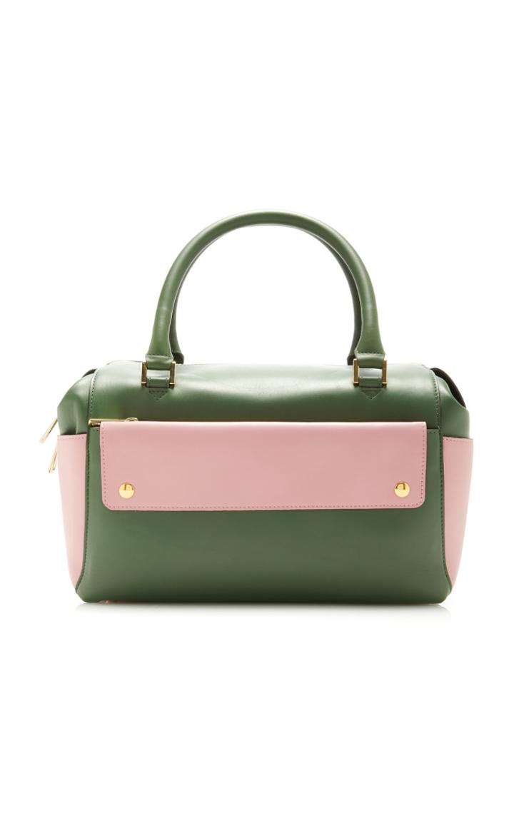 Moda Operandi Christian Siriano Color Block Leather Top Handle Bag