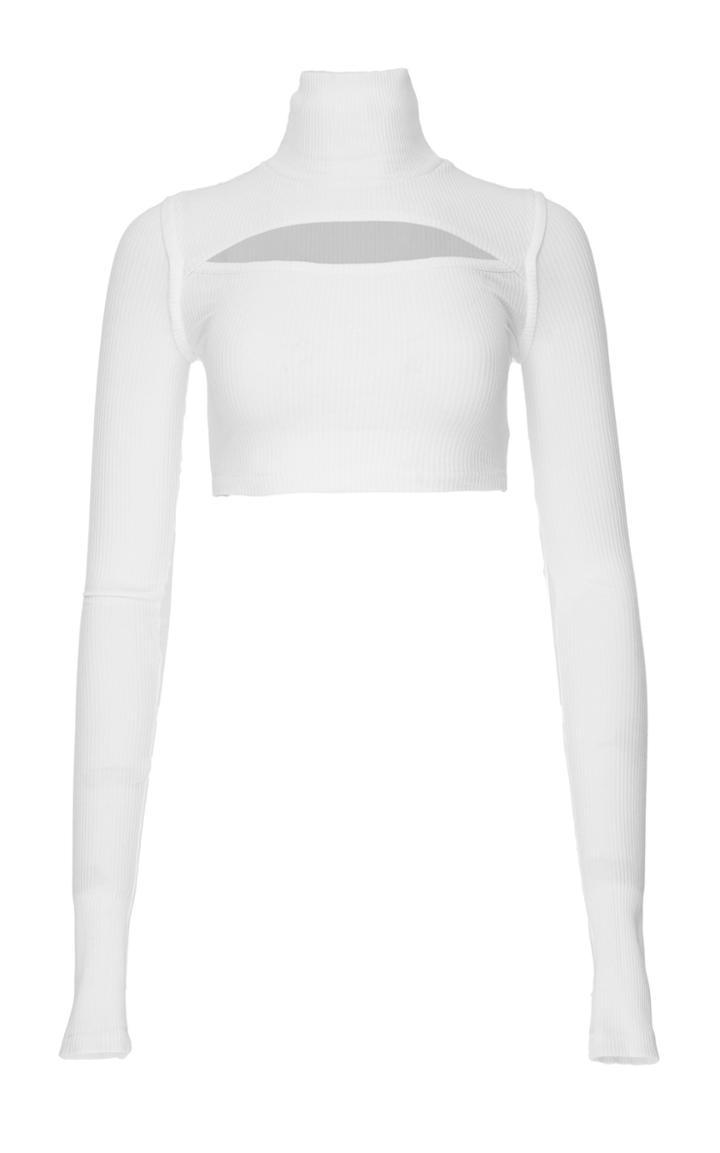 Babukhadia Cut Out Cropped Turtleneck