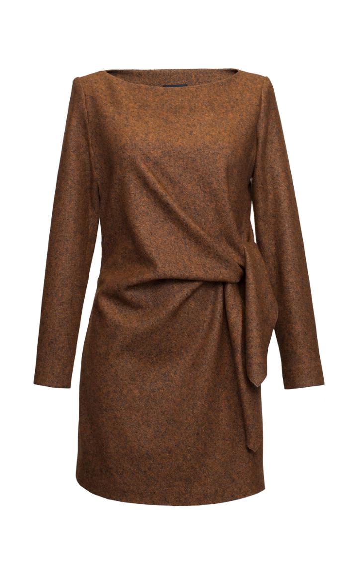 Lake Studio Tie-detailed Wool And Silk Blend Mini Dress