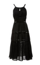 Zac Posen Ruched Cotton Tiered Dress