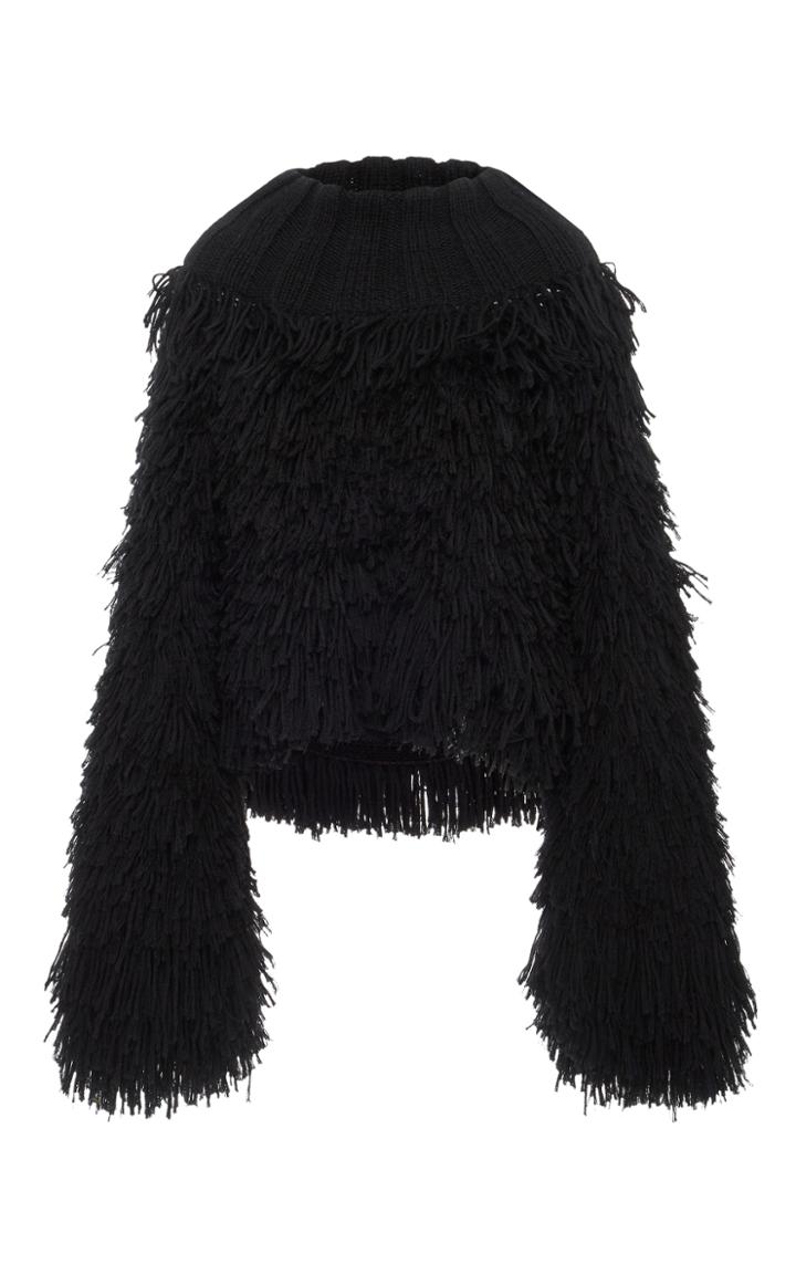 Tome Hand Crochet Cropped Fringe Top