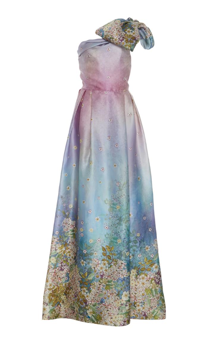 Luisa Beccaria Watercolor Floral Gown