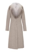 Blumarine Wool Coat With Fur Collar