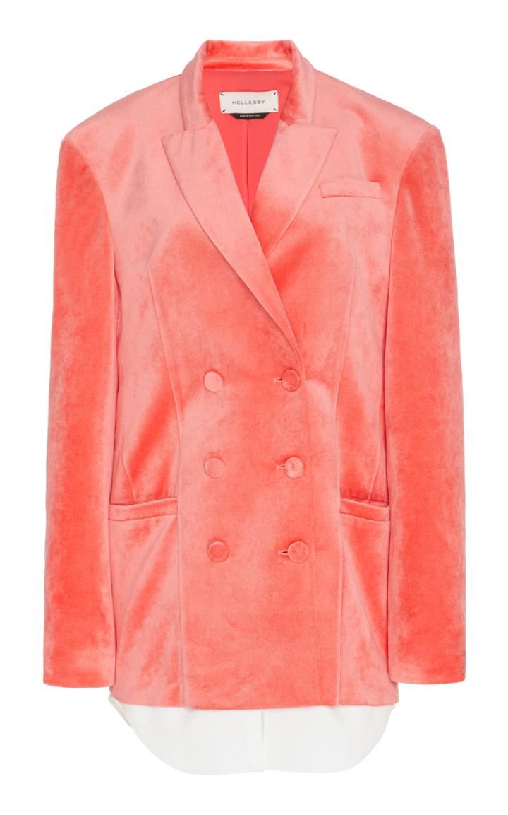 Moda Operandi Hellessy Ozwald Oversized Double-breasted Blazer With Detachable Hem S