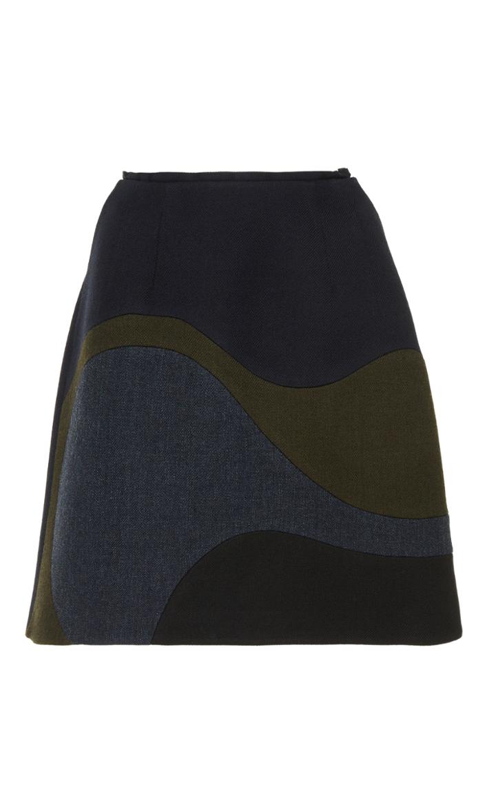 Dice Kayek Wool Midi Skirt