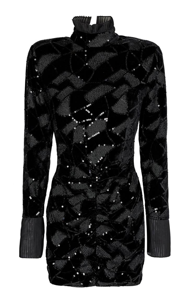 Moda Operandi Rotate Miki Mock Neck Mini Dress