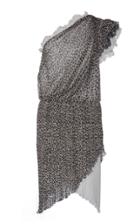 Philosophy Di Lorenzo Serafini One-shoulder Leopard Print Chiffon Dress