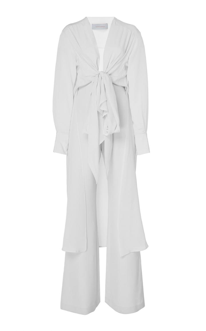 Silvia Tcherassi Tie-front Heidy Silk Jumpsuit
