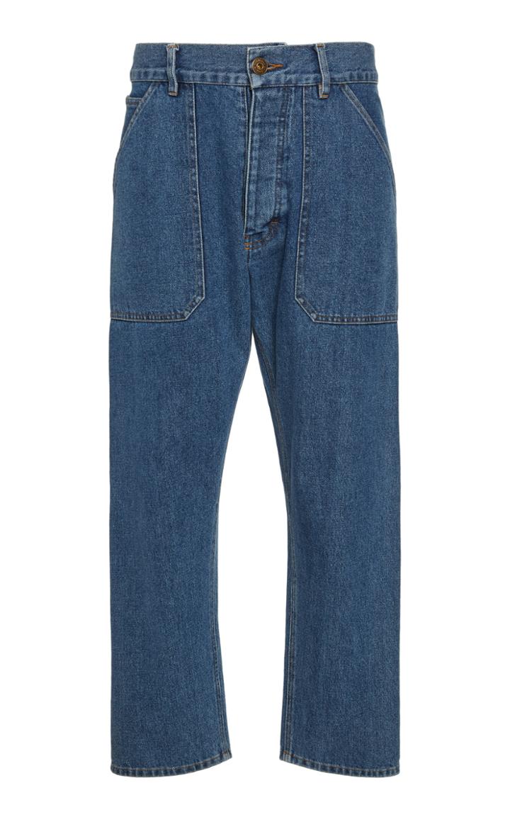 Nanushka Jasper High-waisted Cropped Straight-leg Jeans