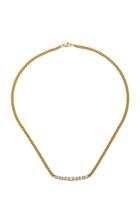 Jemma Wynne Yellow Gold Toujours Chain And Diamond Bar Necklace