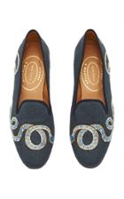Stubbs & Wootton Snake Indigo Loafer