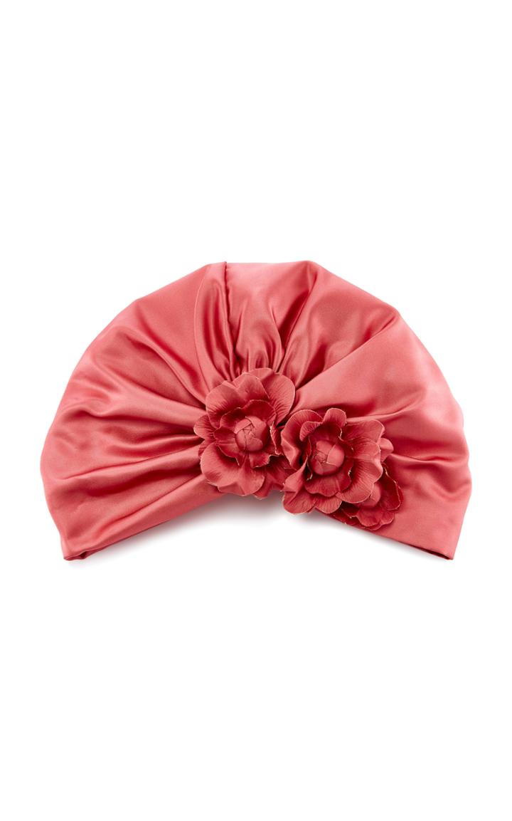 Jennifer Behr Floral Silk-satin Turban