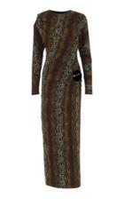 Moda Operandi Versace Cutout-detailed Python Georgette Maxi Dress