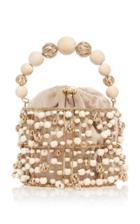 Rosantica Rea Bead-embellished Brass Bag
