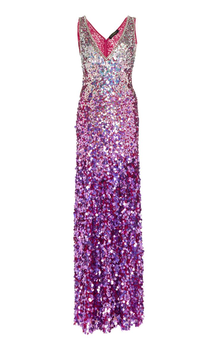 Jenny Packham Seto Sequin Column Gown