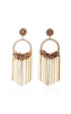 Deepa Gurnani Circle Fringe Earrings