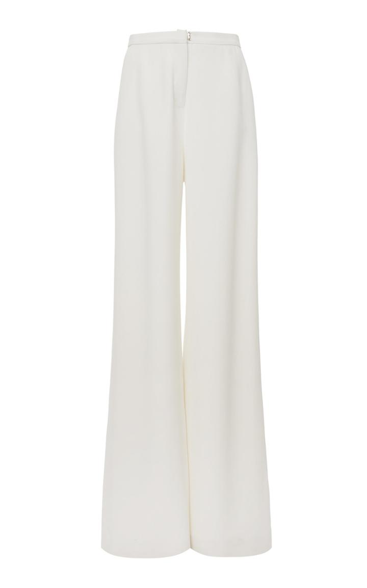 Elie Saab High Waist Cady Wide Leg Pants