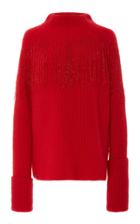 Sally Lapointe Mohair Cuffed Sleeve Fringe Sweater