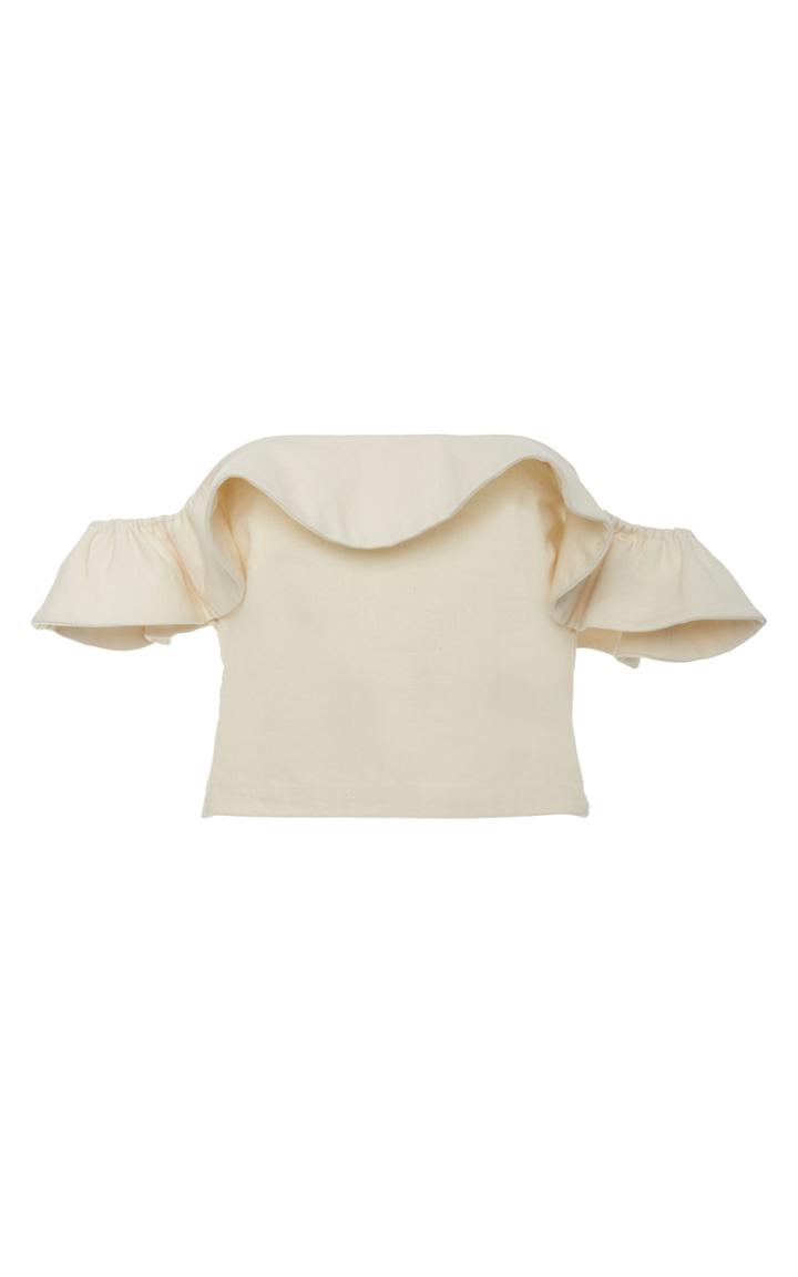 Apiece Apart Florian Ruffled Off-the-shoulder Cotton Top