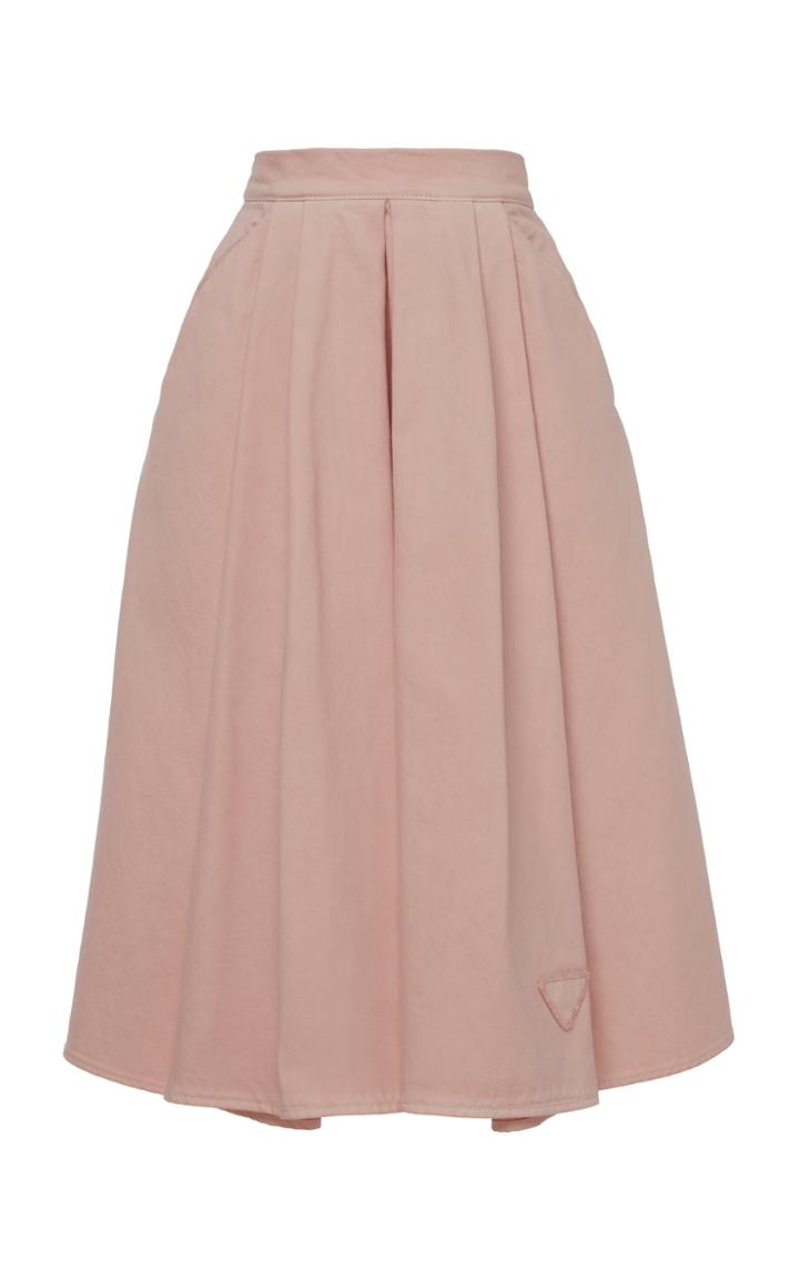 Prada Pleated Cotton Skirt