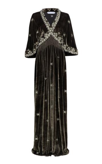 Bthaina V-neck Swarovski Tiered Caftan