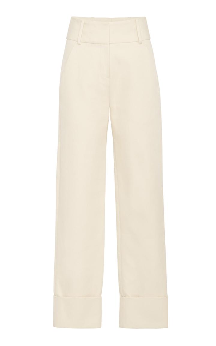 Marina Moscone Painter's Tailored Cuffed Trouser