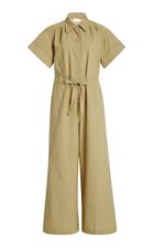 Posse Simone Flared-leg Cotton Jumpsuit